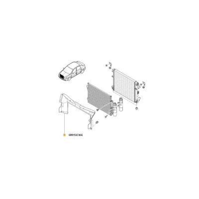 Deflector radiator log. 1.4/1.6 cu AC ORIGINAL RENAULT 6001547466