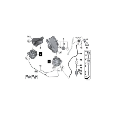 Tampon motor stg/dr ORIGINAL BMW 22116777371