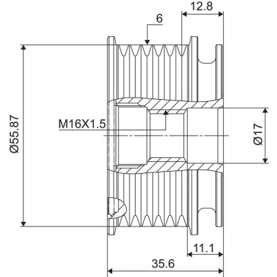 Sistem roata libera, generator VALEO 588032