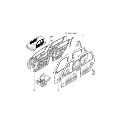 Usa spate dreapta ORIGINAL RENAULT 7751472477