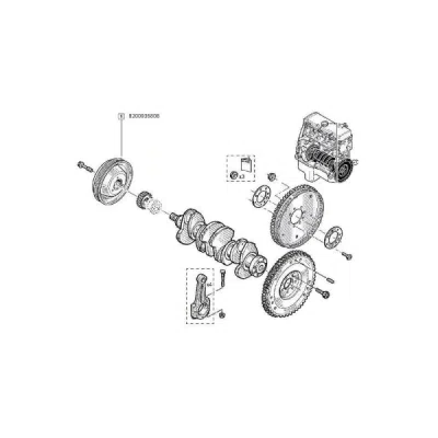 Fulie arbore cotit 1.4 ORIGINAL RENAULT 8200936808
