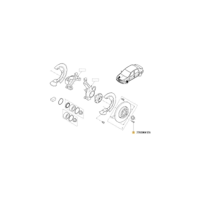 Surub, disc frana ORIGINAL RENAULT 7703004176