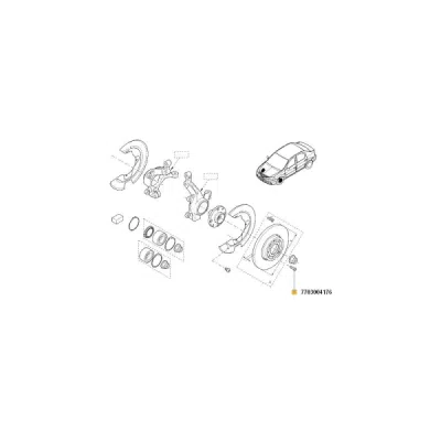 Surub, disc frana ORIGINAL RENAULT 7703004176