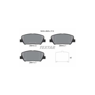 Set placute frana TEXTAR 2491501