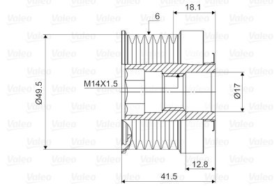 Sistem roata libera, generator VALEO 588054