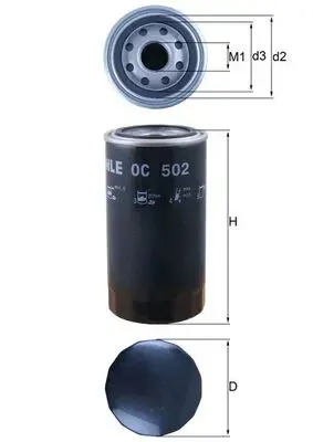 Filtru ulei MAHLE OC 502