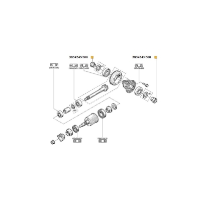 Simering, diferential ORIGINAL RENAULT 383424N500