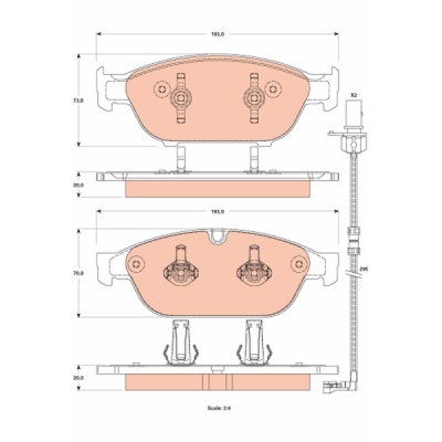 Set placute frana TRW GDB1883