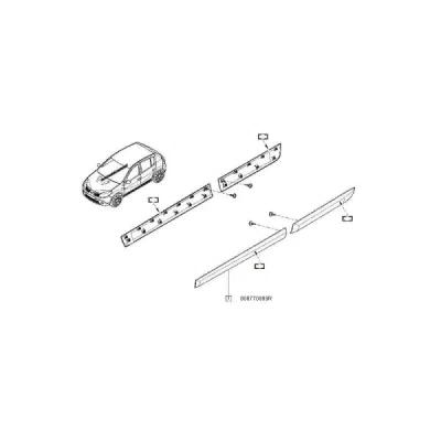 Bandou protectie usa fata stanga sand ORIGINAL RENAULT 808770999R