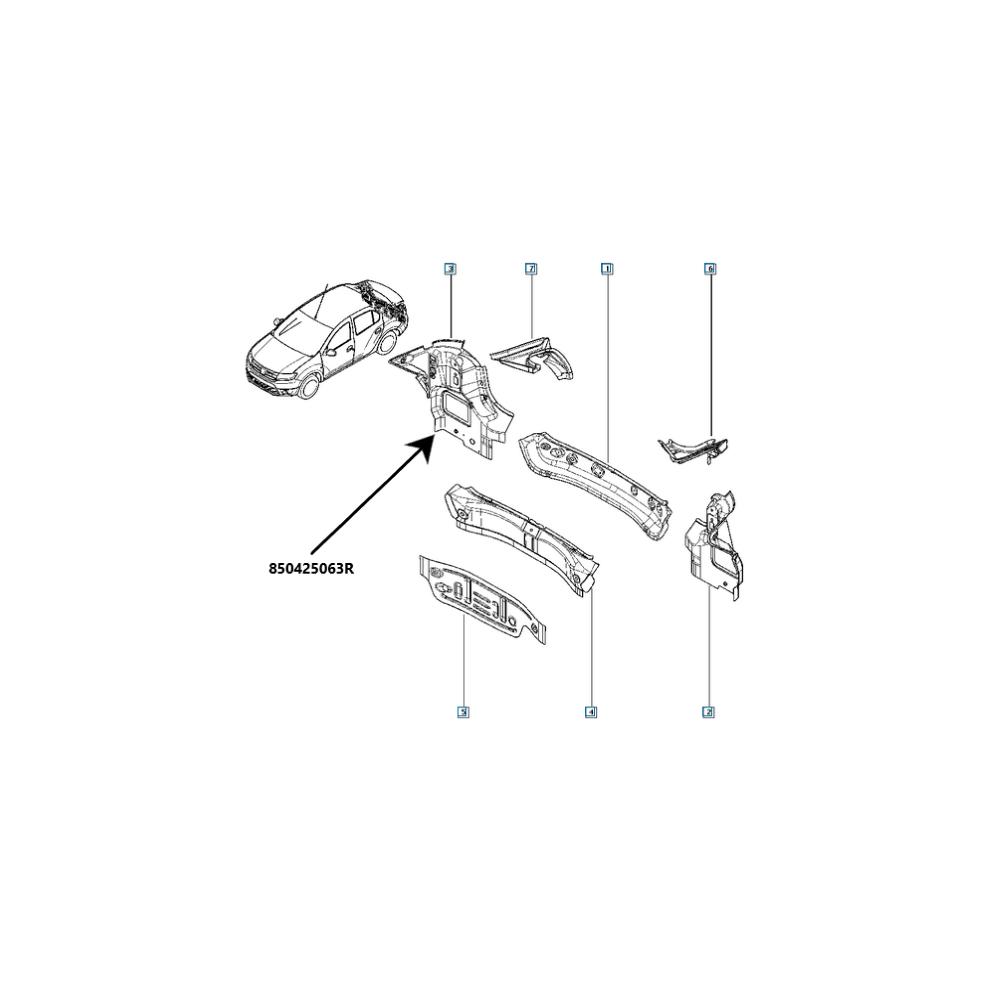 Ochelar stop dr ORIGINAL RENAULT 850425063R - Fixbox | Piese auto