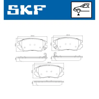 Set placute frana SKF VKBP 80244 A