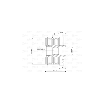 Sistem roata libera, generator VALEO 588023