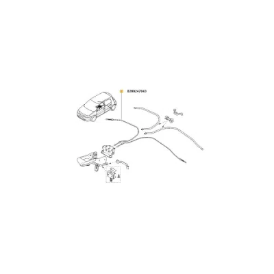 Cablu, frana de parcare ORIGINAL RENAULT 82 00 247 043