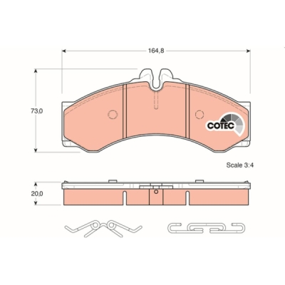 Set placute frana TRW GDB1288