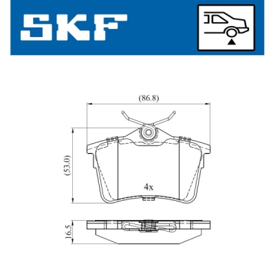Set placute frana SKF VKBP 90036