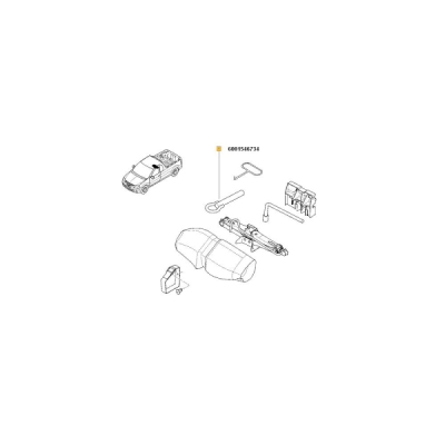 Cârlig de remorcare ORIGINAL RENAULT 6001546734
