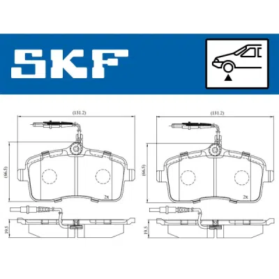 Set placute frana SKF VKBP 80232 E