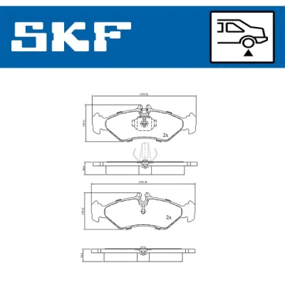 Set placute frana SKF VKBP 90485