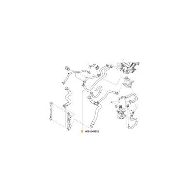 Furtun încălzire ORIGINAL RENAULT 6001547052