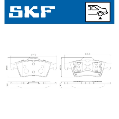 Set placute frana SKF VKBP 90178