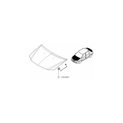Suport tija capota motor ORIGINAL RENAULT 7703179077