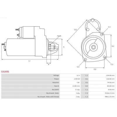 Demaror AS-PL S3193S