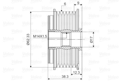 Sistem roata libera, generator VALEO 588127
