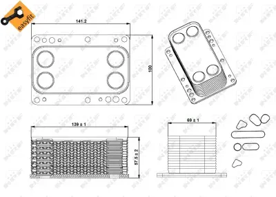 Radiator ulei, ulei motor NRF 31339
