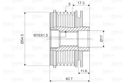 Sistem roata libera, generator VALEO 588026