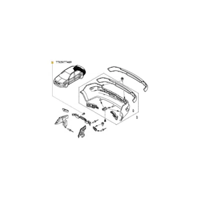 Clips, acoperire decorativa si protectie ORIGINAL RENAULT 7703077469