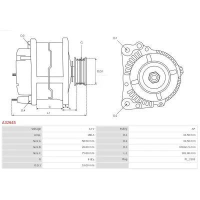 Generator / Alternator AS-PL A3264S