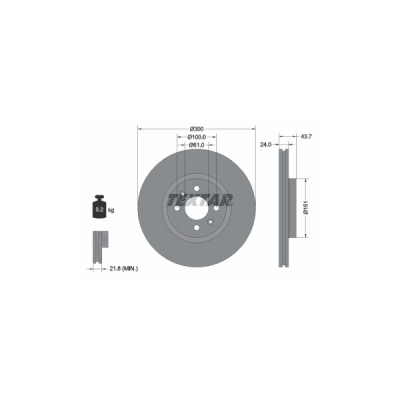 Disc frana TEXTAR 92149503