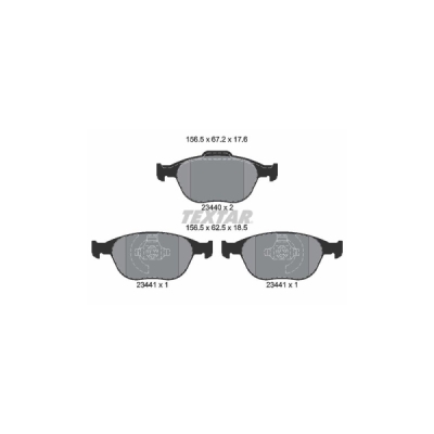 Set placute frana TEXTAR 2344004