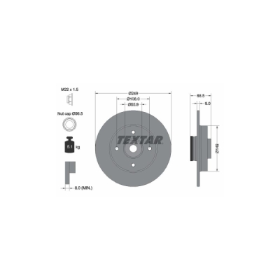 Disc frana TEXTAR 92133303