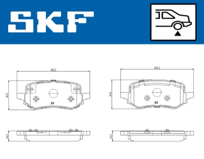 Set placute frana SKF VKBP 91303