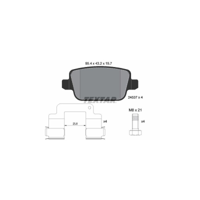 Set placute frana TEXTAR 2453701