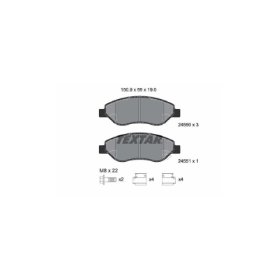 Set placute frana TEXTAR 2455001