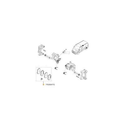Set placute frana ORIGINAL RENAULT 7701054772
