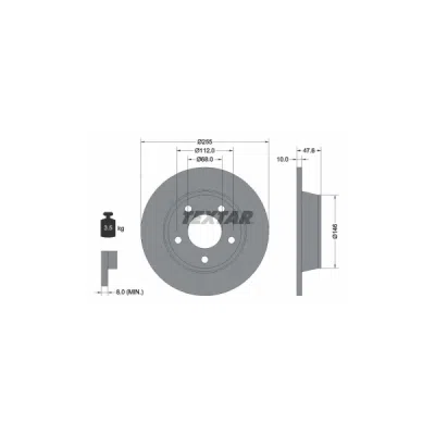 Disc frana TEXTAR 92117303