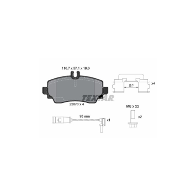 Set placute frana TEXTAR 2307005