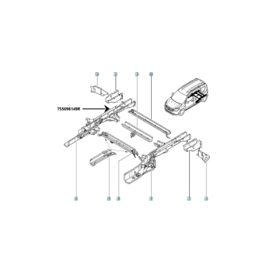 Lonjeron spate ORIGINAL RENAULT 755096149R