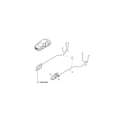 Mâner usa, echipare interioara ORIGINAL RENAULT 7700 353 283