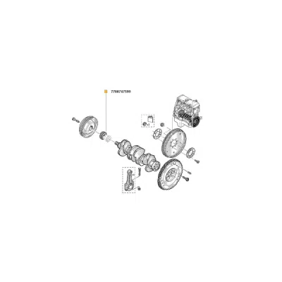 Roata dintata, arbore cotit ORIGINAL RENAULT 7700747599