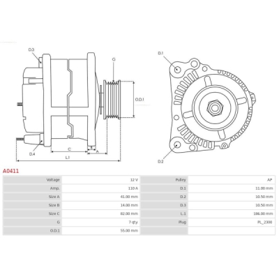 Filtru aer AS-PL A0411
