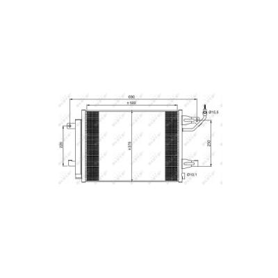 Condensator, climatizare NRF 350073