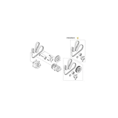 Pompa apa + Set curea transmisie cu caneluri ORIGINAL RENAULT 7701478233