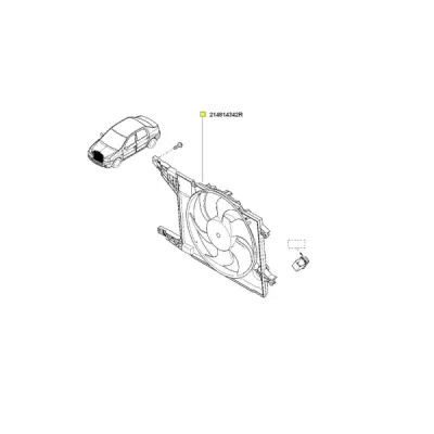 Ventilator, radiator ORIGINAL RENAULT 214814342R