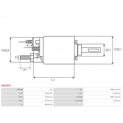 Solenoid, electromotor AS-PL SS0097P