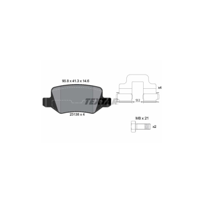 Set placute frana TEXTAR 2313805