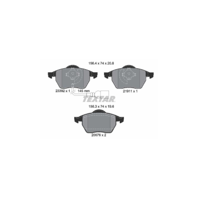 Set placute frana TEXTAR 2339201